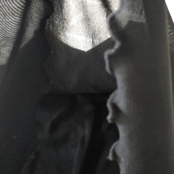 FMX World Design Y2k black micro mesh babydoll crossover top. Size M - Picture 12 of 12